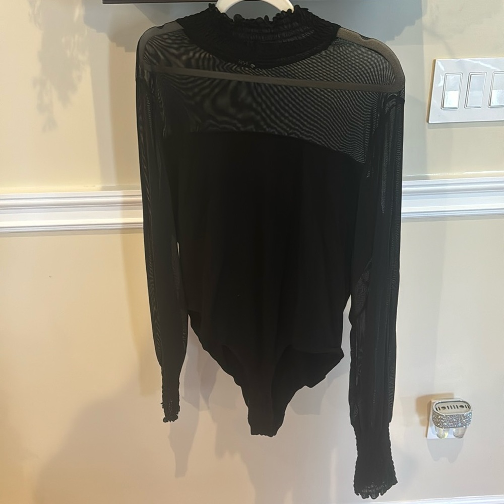 Fashion Nova half sheer body suit
